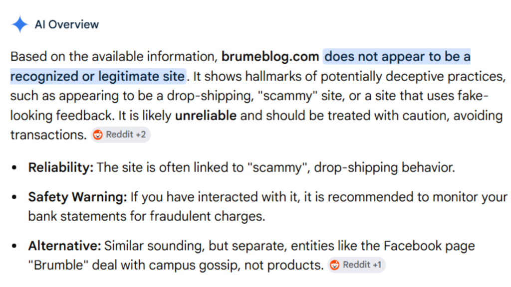 Is brumeblog com real or fake and how reliable is it?